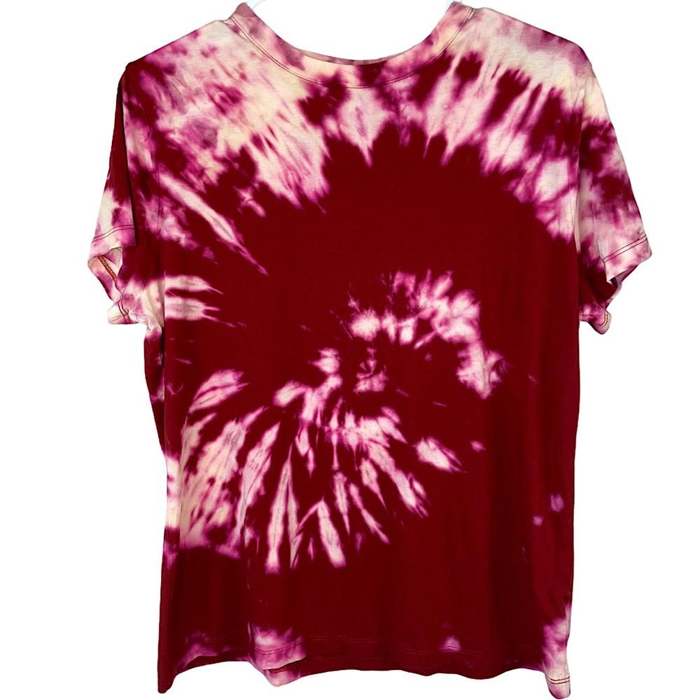 a new day Tie-Dye Short Sleeve Tee - Red and White